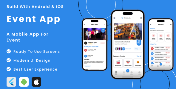Event App – Flutter Mobile App Template  
